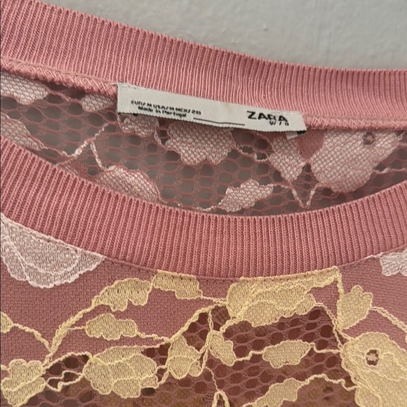 Zara Pink Boxy Blouse with Relaxed Fit 29 - Picture 5 of 9